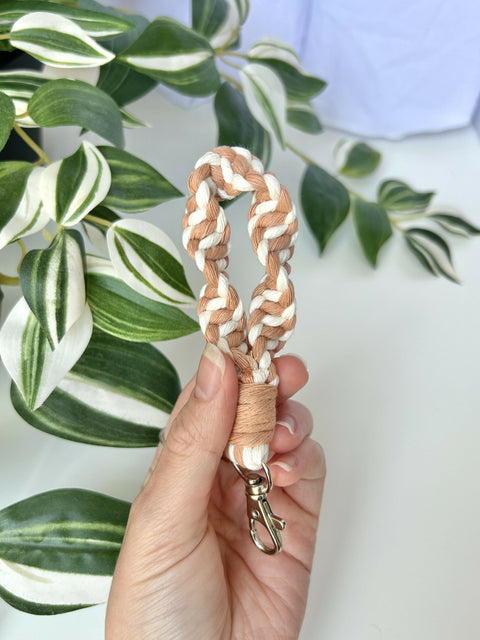 Twisted Macrame Finger Loop Keychain