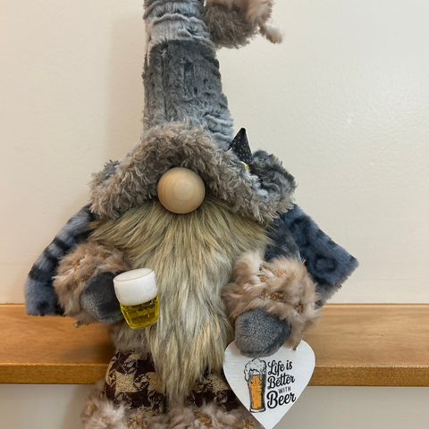 Handmade Beer Gnome | Made to Order Collectible | Unique Gift for Beer Lovers | AntoCHIQUE Creations Calgary