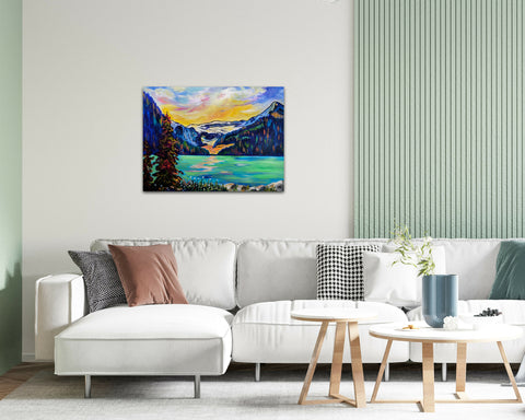 "Lovely Louise" Lake Louise Original Painting 24" x 18"