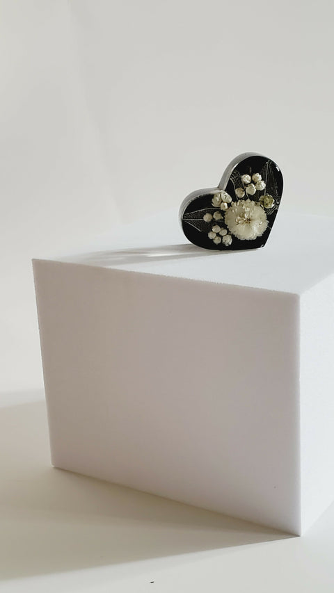Handmade Resin Bracelet with Real Flowers | Adjustable Leather Strap | Floral Jewellery