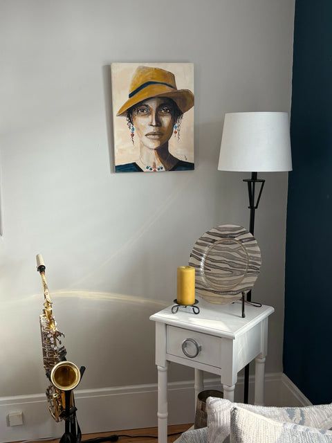 "Sonia" - Acylics on canvas 14x18 - Original Artwork-Free Shipping*