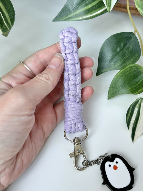 Finger Loop Macrame Keychain Key Fob