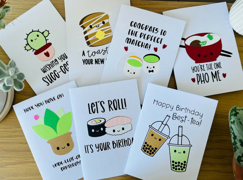 Handcrafted Punny Cute Greeting Cards