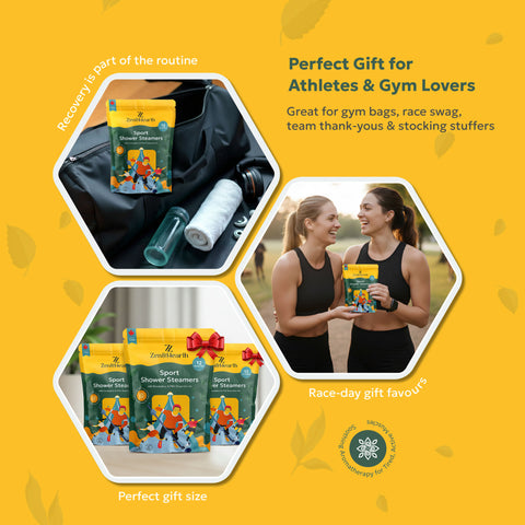 Sport Shower Steamers – 12 Pack | Eucalyptus & Mint Post-Workout Recovery | Aromatherapy for Athletes | Made in Canada