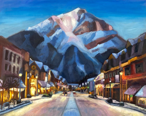 Banff Avenue Framed Print