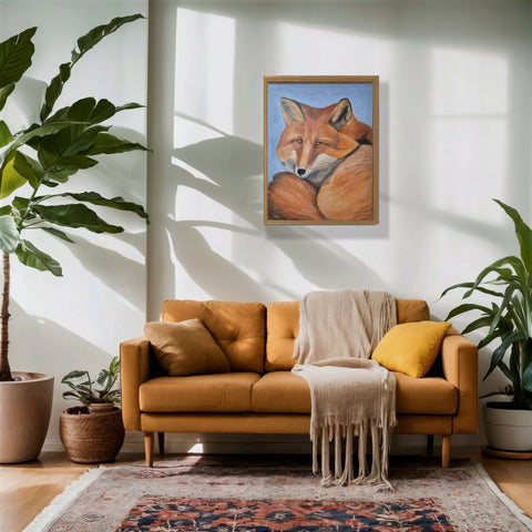 Original oil painting Fox, 36x46 cm (14"x18")