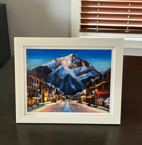 Banff Avenue Framed Print