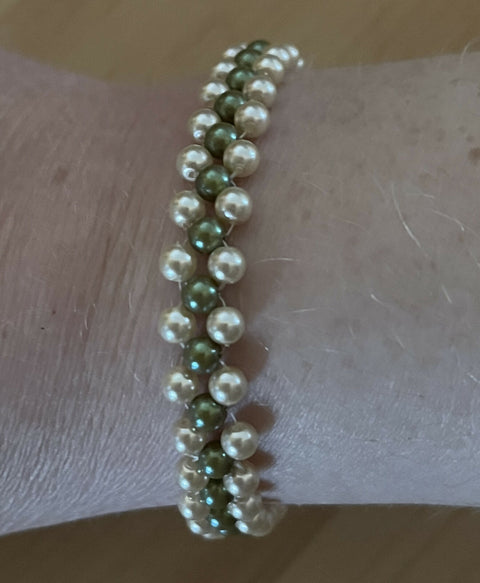 "Khaki and Cream" Bracelet