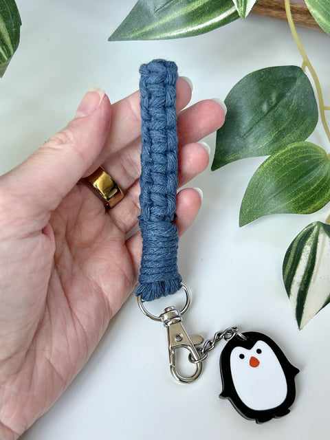 Finger Loop Macrame Keychain Key Fob