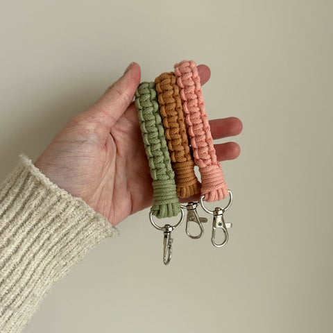 Finger Loop Macrame Keychain Key Fob