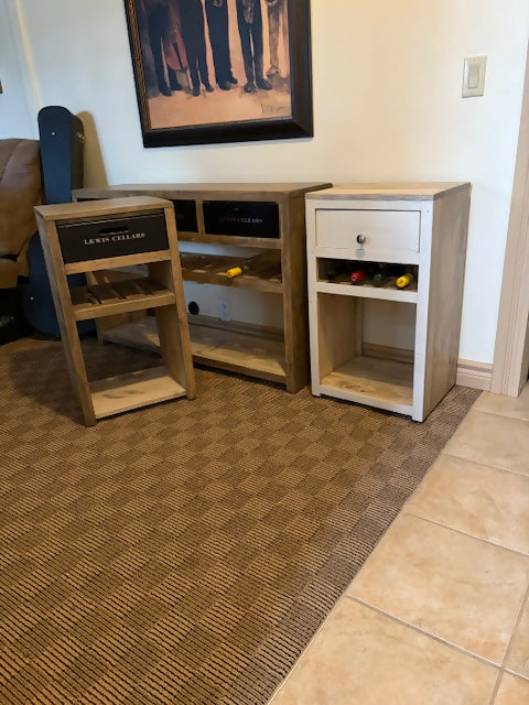 Side Table - Wine Rack - LOCAL PICK UP ONLY