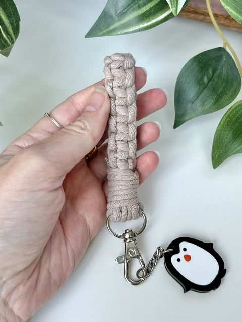 Finger Loop Macrame Keychain Key Fob