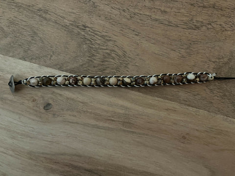 "Coffee House" Single Wrap Bracelet