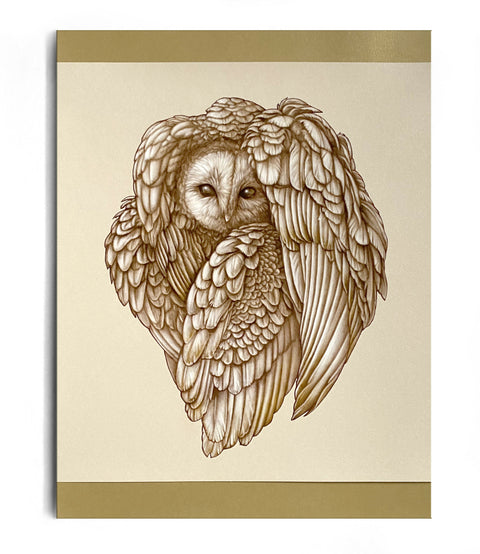 Unique Owl Spirit Print | 11 x 14 | Hand Custom