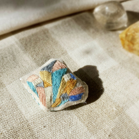Crystal Embroidery Brooches