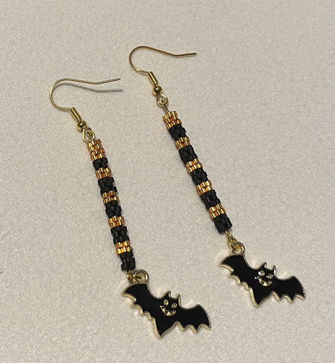 Beaded Pillar Dangle Earrings