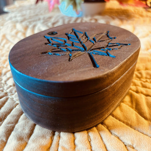🍁 Handmade Walnut Double Salt Cellar