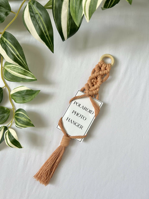 Macrame Polaroid Photo Hanger Wall Decor - 3 Photos