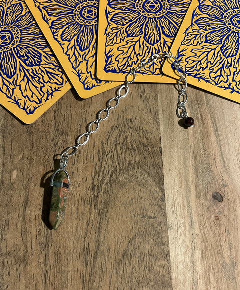 “Harmonious Resonance” Unakite Divination/Dowsing Pendulum