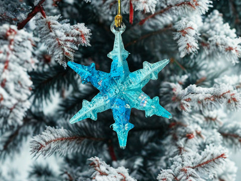 Snowflake Christmas Ornament, Holiday Decorations, Christmas gift exchange