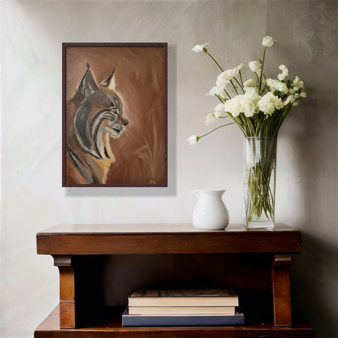 Lynx, original oil painting