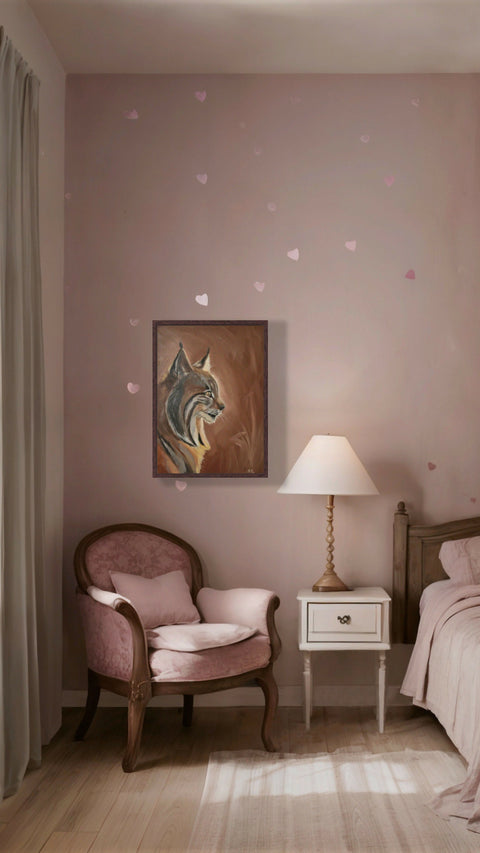 Lynx, original oil painting