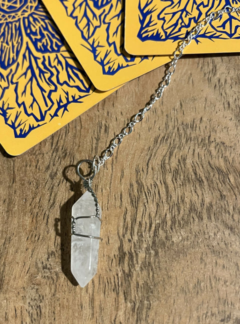 "Universal Wisdom" Quartz Divination Dowsing Pendulum