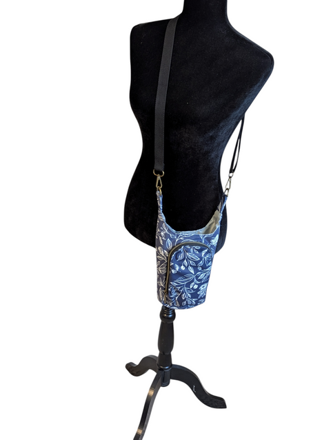 Blue Floral H20 2Go Water Bottle Bag