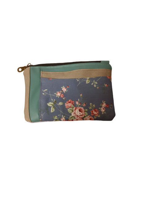 Floral Linen Clutch Bag