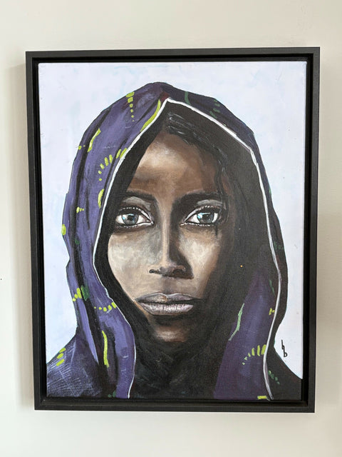 "Zuri" - Acrylics on canvas 14x18 - Original Artwork-Free Shipping*