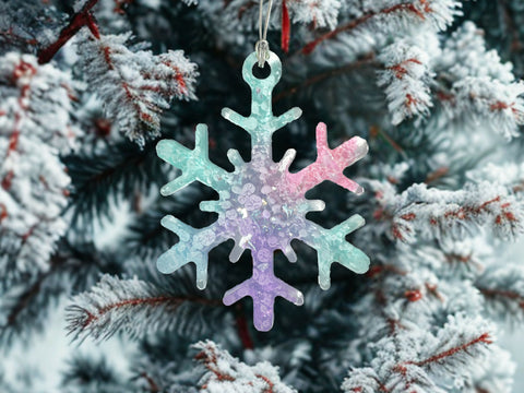 Snowflake Christmas Ornament, Holiday Decorations, Christmas gift exchange