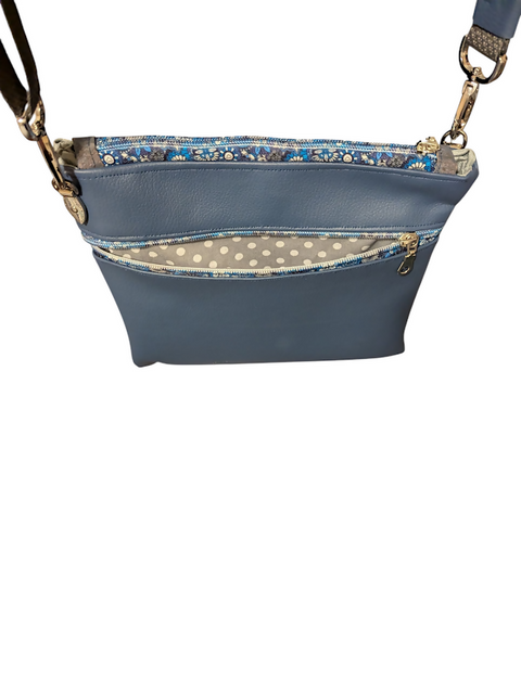 Blueberry Zippy Crossbody Bag