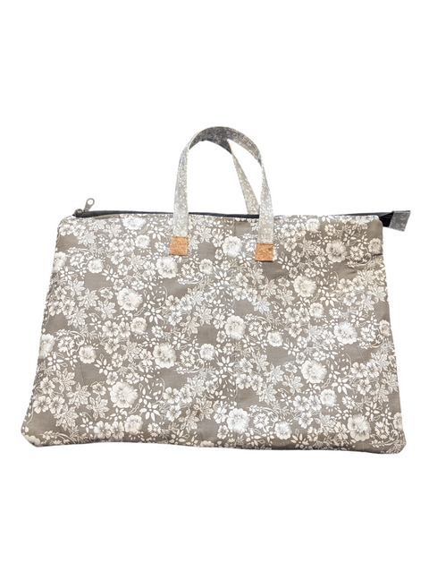 Gray Floral Laptop Case