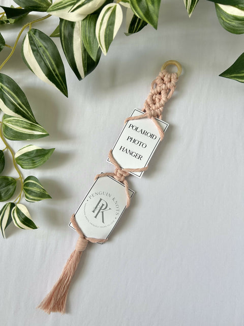 Macrame Polaroid Photo Hanger Wall Decor - 3 Photos