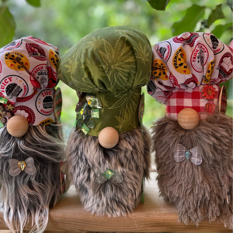 Designer Chef-Hat Gnome | Handmade Collectible Gift | Custom Themed Décor for Kitchen, Bar & Home | AntoCHIQUE Creations Calgary