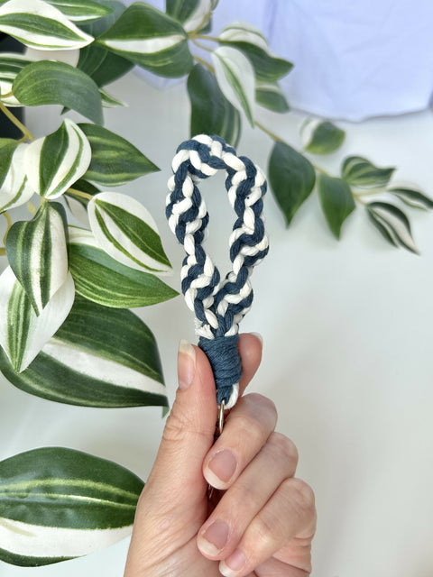Twisted Macrame Finger Loop Keychain