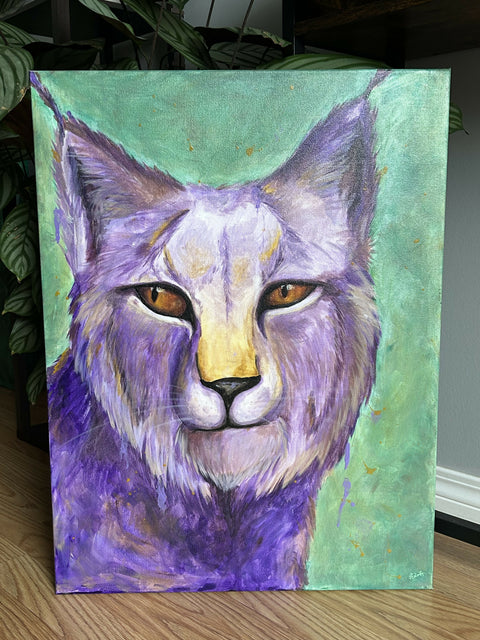 Violet Lynx - Original Acrylic Painting