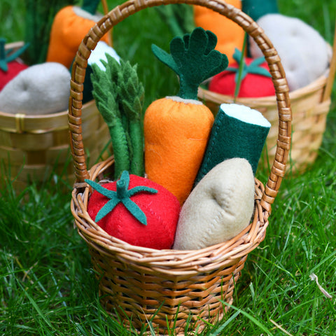 Wool Felt Food Set | 5 Vegetables | Handmade for imaginative play