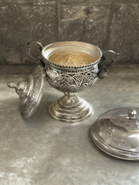 Handmade serve-ware made from silver