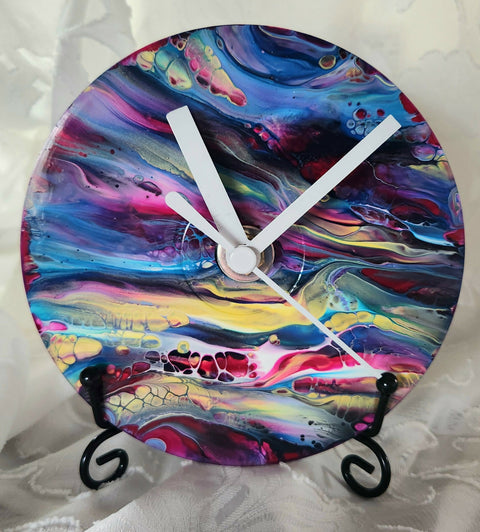4.75" Decorative Handcrafted Desk Clock