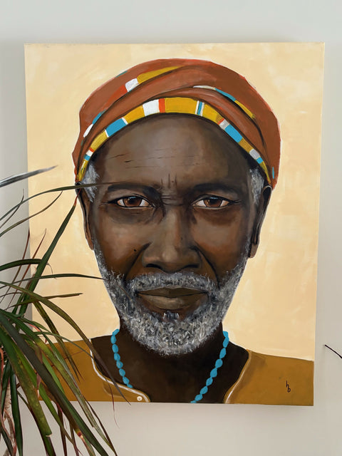 "Benny" - Acrylics on canvas 24x30 - Original Artwork-Free Shipping*