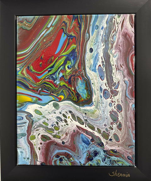 Abstract swirls Acrylic Fluid art Painting