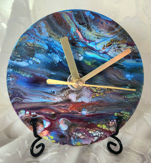 4.75" Decorative Handcrafted Desk Clock