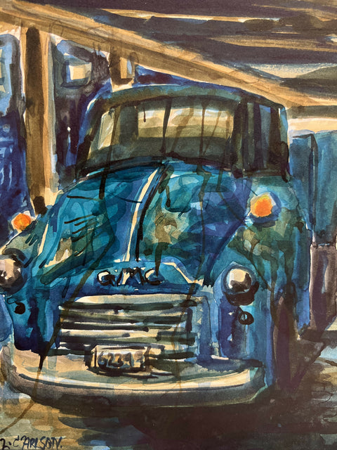 Left Behind GMC - Acrylic Ink on Hot Press Paper