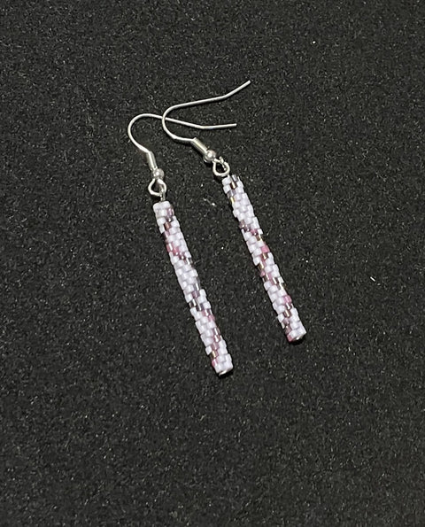 Beaded Pillar Dangle Earrings
