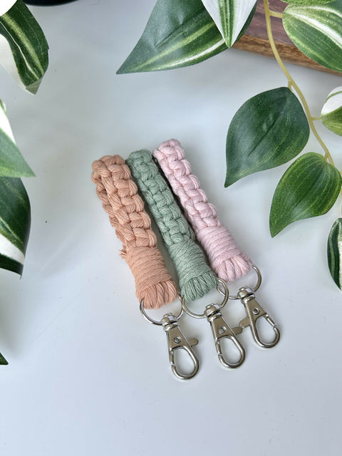 Finger Loop Macrame Keychain Key Fob