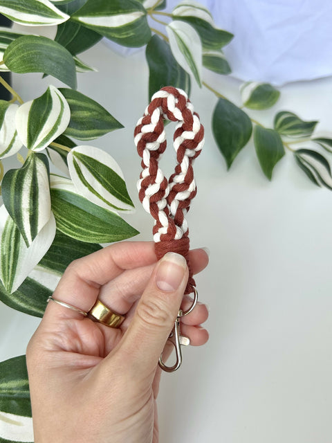 Twisted Macrame Finger Loop Keychain