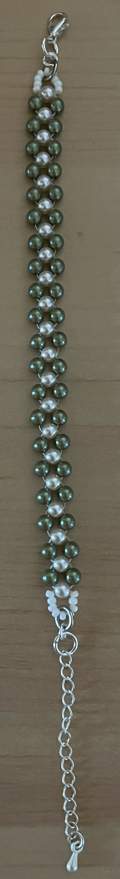 "Khaki and Cream" Bracelet