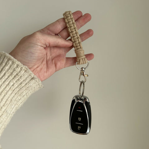 Finger Loop Macrame Keychain Key Fob