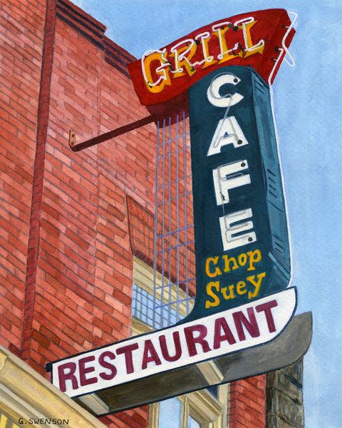 Silver Grill Restaurant Sign